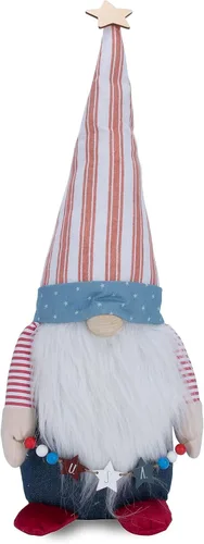 Miniatura 6 de Rae Dunn Gnomo Artista Creador – Gnomo de peluche con paleta de pintura, sombrero de artista, pinceles y delantal de pintura – Decoración de gnomo
