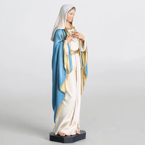 Miniatura 4 de BC Estatua Católica del Inmaculado Corazón de María, 10" de Alto Figura de la Bendita Santa Madre Virgen María para Altar, Decoración Devota