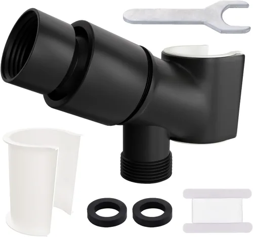 Miniatura 9 de Soporte de Cabezal de Ducha para Duchas de Mano, Montura de Brazo de Ducha Ajustable con Junta Esférica Giratoria, Soporte Premium de ABS, Conecta