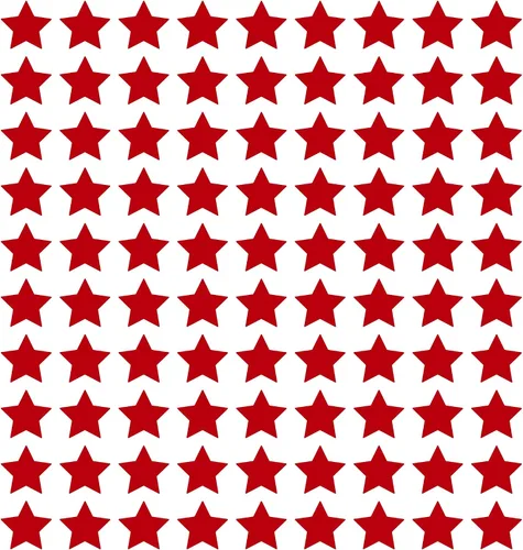 Miniatura 14 de LiteMark Durable Stars, calcomanía roja brillante de 5.5 pulgadas, uso en hormigón liso, azulejos, vidrio, paquete de 8 estrellas Rojo