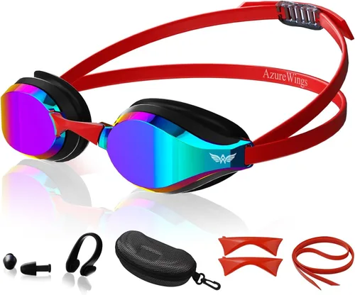 Miniatura 9 de Swim Goggles for Men Women – No Leak Anti-Fog UV HD Wide Vision, Racing & Swimming Goggles Black-Electroplate