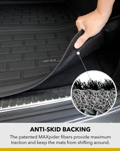 Miniatura 6 de 3D MAXpider Alfombrilla de carga plegable trasera para todo tipo de clima para Hyundai Palisade 2020-2023 ajuste personalizado detrás de la tercera
