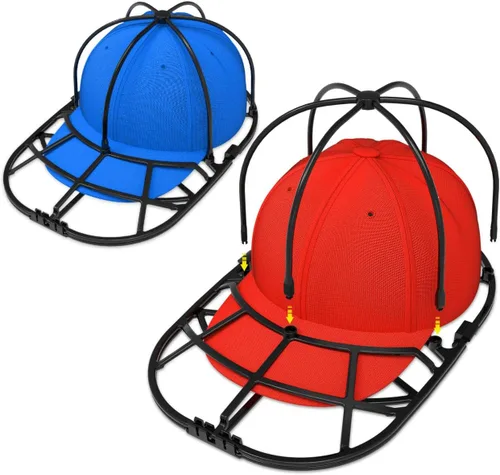 Miniatura 13 de XQXA Jaula de lavado de sombreros para gorras de béisbol, limpiador de sombreros para lavadora y lavavajillas, se adapta a gorras de adultos