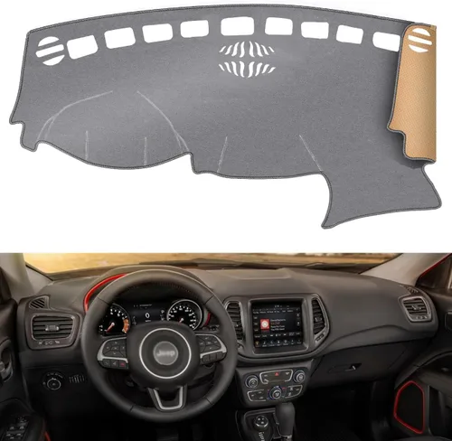 Miniatura 33 de TUCAREST Funda para salpicadero Compatible con Ch-Evy Silverado 1500/2500 HD/3500 HD 2019-2023, GM-C Sierra/HD 2500/ HD 3500 2019-2023, alfombrilla