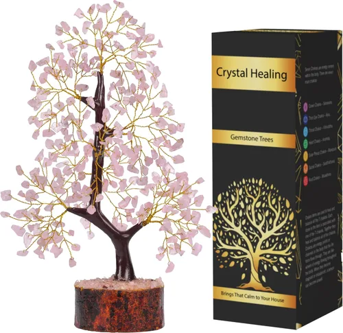 Miniatura 10 de Árbol de 7 Chakras, Cristales y Piedras Curativas, Árbol de la Vida de Chakra Árbol de Cristal para Energía Positiva, Regalos de Cumpleaños
