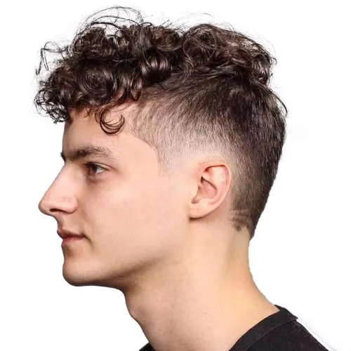 Miniatura 10 de Rizado Hombres Toupee - Sistemas de reemplazo de cabello humano para hombres, postizo de 0.787 in, rizado con bucle en V, pelucas de poliuretano