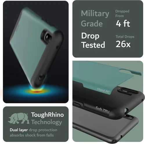 Miniatura 3 de TUDIA DualShield - Funda diseñada para Jitterbug Smart 3, [Fusionar] a prueba de golpes, grado militar, resistente, de doble capa, protección