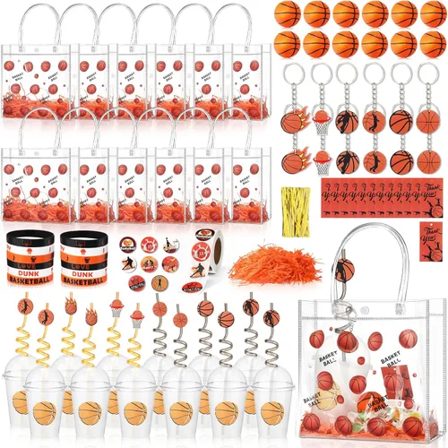 Miniatura 11 de Yungyan 87 piezas de regalos de fiesta de voleibol, 12 juegos de suministros de fiesta de cumpleaños deportivos, bolsas de regalo, incluyendo bolsa