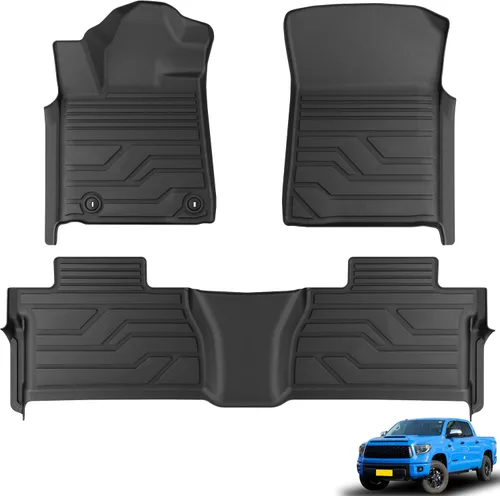 Miniatura 16 de KARPAL Alfombrillas de piso aptas para Toyota Tacoma 2005-2015 Doble Cabina (cobertura del espacio de los pies), revestimientos de piso de TPE