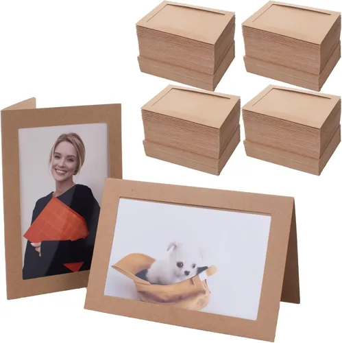 Miniatura 7 de 200 tarjetas de marco de fotos con sobres, marco de fotos de papel de 4 x 6 pulgadas, tarjetas de notas, soporte para tarjetas de fotos