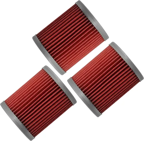 Miniatura 4 de Caltric Paquete de 3 filtros de aceite compatibles con Suzuki Ltf300F Lt-F300F Lt F300F King Quad 300 1999 2000 2001 2002