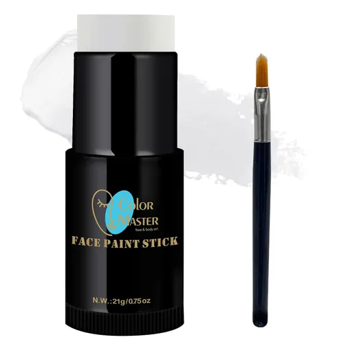 Miniatura 13 de ColorMaster - Pintura en barra negra para rostro y cuerpo, 0.75 onzas, crema retorcida para ojos de béisbol, pintura facial de fútbol, disfraces