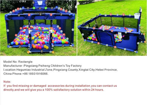 Miniatura 9 de Gaorui Pozo grande de pelotas para bebés para niños – Corralito portátil para interiores y exteriores, para niños pequeños, juegos de seguridad