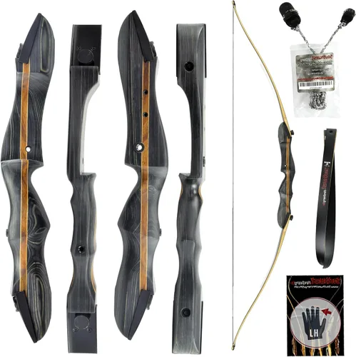 Southwest Archery Arco largo Ghost Takedown – Arco de caza de arco largo de 64 pulgadas – Mano derecha e izquierda – Pesos de tracción en 20 – 50