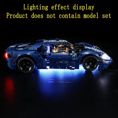 Miniatura 6 de GEAMENT Kit de luces LED compatible con Lego 2022 Ford GT – para Technic 42154 (juego de modelos no incluidos)