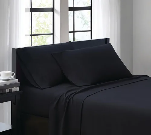 Miniatura 19 de TRULY SOFT Everyday - Juego de sábanas de poliéster turquesa de 4 piezas, tamaño matrimonial, color sólido, ropa de cama para adultos, certificado