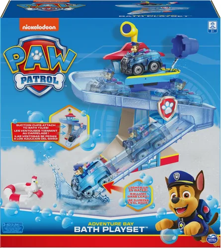 Miniatura 2 de Paw Patrol, Adventure Bay Juego de Baño con Vehículo de Chase con Luz, Juguete de Baño para Niños de 3 Años en Adelante