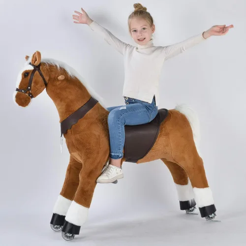 Miniatura 11 de UFREE Caballo el mejor regalo de cumpleaños para niñas. Juguete de caballo para montar que camina, altura de 36 pulgadas para niños de 4 a 9 años