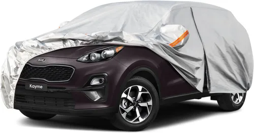 Miniatura 75 de Kayme - Cubierta completa impermeable de 6 capas para automóvil, apta para todo clima, protección para exteriores contra lluvia, rayos ultravioleta