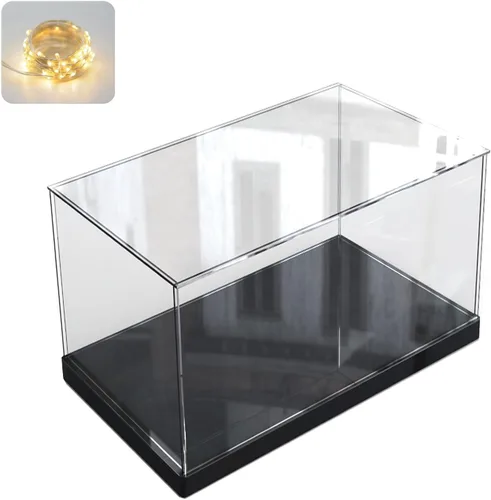 Miniatura 20 de Vitrina de acrílico transparente engrosada para coleccionables Lego 75325, caja transparente de autoensamblaje, gran protección antipolvo con base
