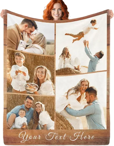 Miniatura 27 de WNNNS Manta Personalizada Mantas Personalizadas con 9 Fotos Mantas de Fotos Personalizadas Usando Mis Propias Fotos, Haz una Manta con Fotos.