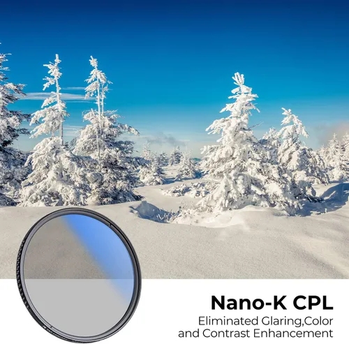 Miniatura 2 de K&F Concept 37mm Filtro polarizador circular ultradelgado de 18 capas, vidrio óptico circular polarizante para lentes de cámara con paño de limpieza