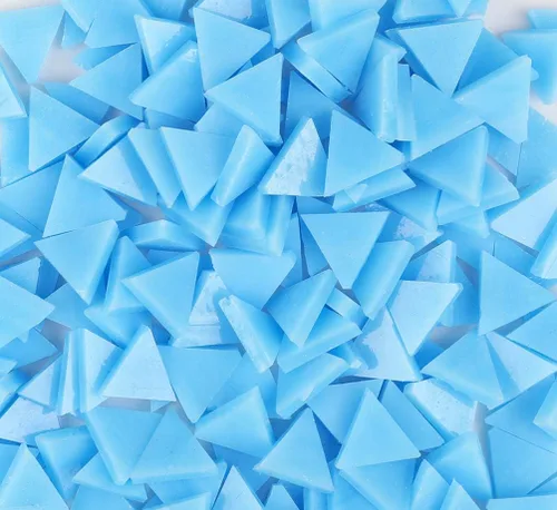 Miniatura 24 de Azulejos de mosaico de 7.05 oz – Surtido de mosaico triangular – Azulejos de mosaico de colores mixtos de 0.6 x 0.6 pulgadas, vidrieras – Marrón