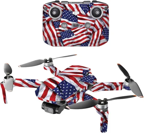 Miniatura 9 de MightySkins - Compatible con DJI Mini 2 Dron portátil – Estrella del ejército Funda protectora de vinilo duradera y única Fácil de aplicar