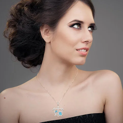 Miniatura 3 de Hummingbird Cat Turtle Necklace for Women Celtic Pentagram Pentacle Necklace Pendant 925 Sterling Silver Halloween