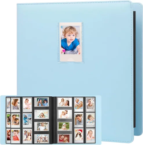 Álbum de fotos de 640 bolsillos para cámara Fujifilm Instax Mini, álbum de fotos de 2 x 3 pulgadas para fotos Polaroid de 2 x 3 pulgadas, libro de