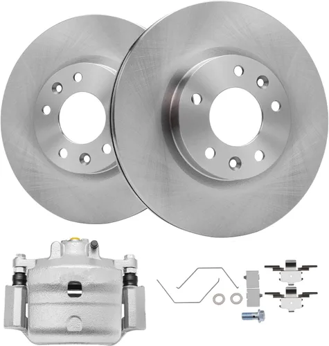 Miniatura 54 de Detroit Axle - Kit de freno delantero para Volkswagen Golf Jetta City Beetle Rotores de freno de disco de repuesto pastillas de freno de cerámica