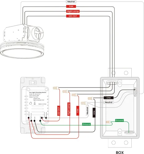 Miniatura 7 de Akicon - Ventilador de baño ultra silencioso de escape con luz LED 80 CFM, 2.0 sones, ventilador de ventilación de baño redondo con cubierta