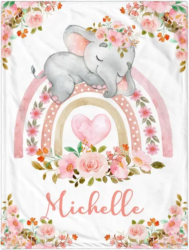 Miniatura 17 de Manta de Bebé Personalizada para Niñas, Manta de Bebé Personalizada con Nombre, Mantas Suaves y Acogedoras Personalizadas con Nombre para Niños