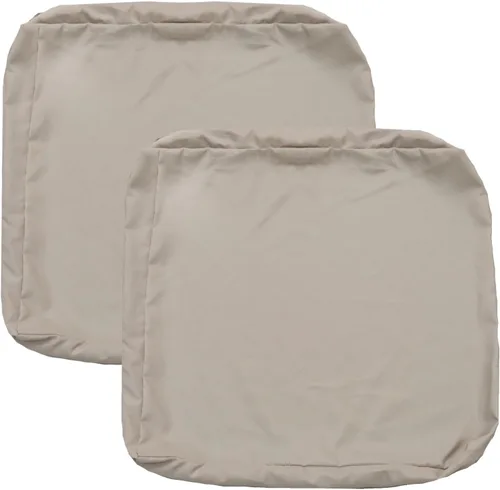 Miniatura 21 de FLYMEI Patio Cushion Covers 16x16x2.5 Waterproof Outdoor Cushion Cover Replacement 1Packs Outdoor Seat Cushion Slipcover for Rattan Chair Sofa, Beige