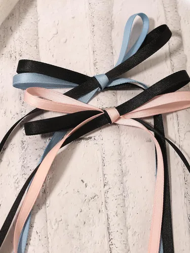 Miniatura 8 de LFOUVRE Pinza para el cabello, pinzas para el pelo para mujer, pinzas para el pelo con lazo de cinta, lazos para el pelo con borlas para mujeres