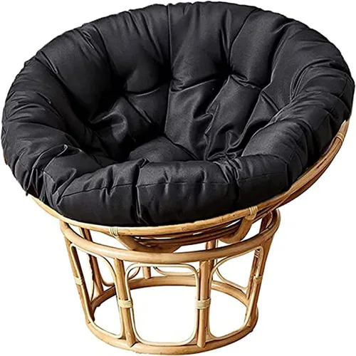 Miniatura 22 de HUHJYUGE Cojín redondo para asiento de columpio de 16 x 16 pulgadas, cojín colgante para silla de huevo, resistente al agua, para exteriores, tela