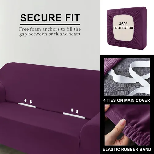 Miniatura 144 de Funda para Sofá de Terciopelo, Fundas Elásticas para Sofá para Funda Principal Separada/Respaldos y Cojines de Asiento, Funda para Sofá, para Fundas