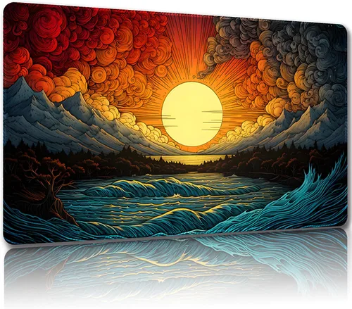 Miniatura 23 de Tapete de juego para MTG con bolsas de almacenamiento gratuitas – 24 x 14 pulgadas tapete de juego para juegos de mesa y juegos de mesa, con zonas