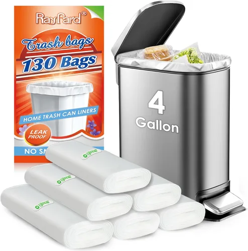Miniatura 11 de Bolsas de basura de 13 galones, 100 unidades (para 12-15 galones) Bolsas de basura fuertes y altas para cocina de RayPard, para cestas de 50 litros