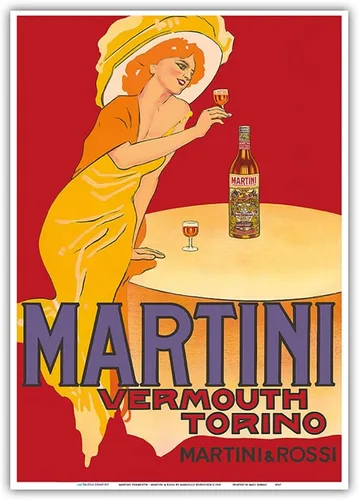 Miniatura 11 de Martini Vermut - Martini & Rossi - Turín (Torino) Italia - Póster publicitario italiano vintage por Marcello Dudovich c.1910 - Impresión artística