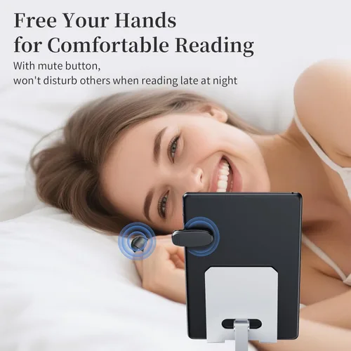 Miniatura 5 de Anillo de Dedo Control Remoto Pasador de Páginas de Kindle, Pulsador Inalámbrico Recargable para Kindle Paperwhite, Lectores Electrónicos y Cámara