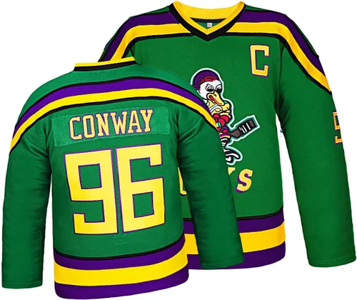 CJTVMMD Camiseta de película de hockey para hombres y mujeres, ropa de hombre de los años 90, camiseta verde de práctica de hockey