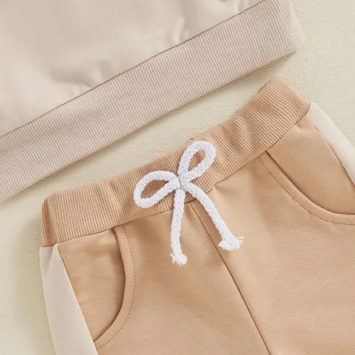 Miniatura 11 de Conjunto de sudadera de manga larga con cuello redondo y pantalones deportivos para bebés, ropa de invierno para bebé