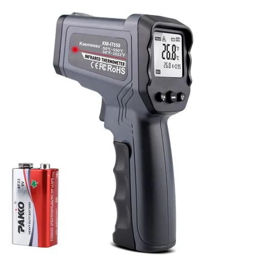 Miniatura 11 de Pistola de termómetro IR con batería láser termómetro pistola de temperatura para uso doméstico -58.0-1,022.0 °F/-58-1022 ℉ Ideal para cocinar