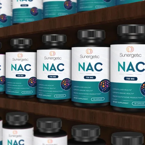 Miniatura 9 de Sunergetic Suplemento NAC premium N-acetil cisteína – 750 mg por cápsula – Apoya el hígado, la desintoxicación inmune, celular y respiratoria – 90 N