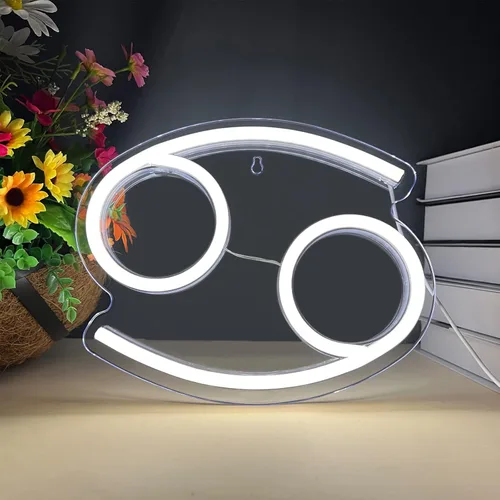 Miniatura 13 de El Letrero de Neón del Horóscopo del Zodiaco, Aries, Letreros de Neón LED para Decoración de Pared, Luces de Neón del Zodíaco Astrológico Hermosas
