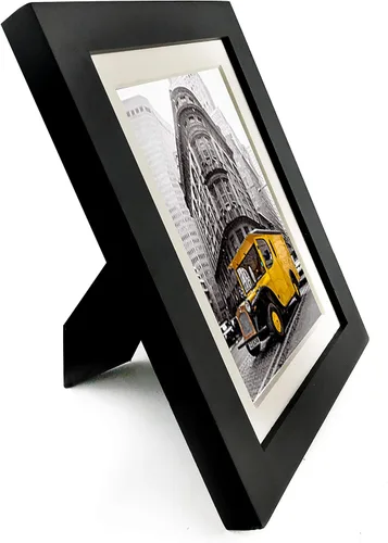 Miniatura 4 de Art Emotion - Portarretratos de madera maciza con vidrio reforzado de 2 mm, ganchos para colocar en horizontal o vertical