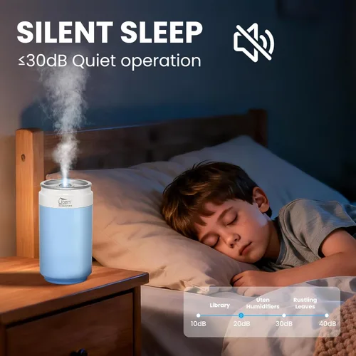 Miniatura 3 de Humidificadores, humidificador para dormitorio, humidificador de aire de lata, humidificadores para el hogar y las plantas, alimentado por USB