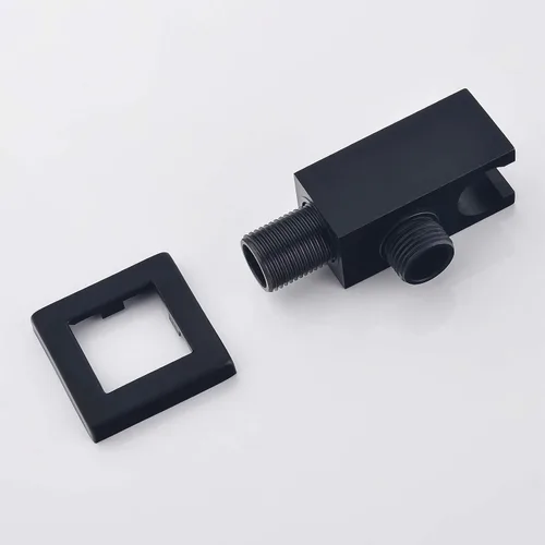 Miniatura 3 de Codo de suministro de pared con soporte de ducha de mano, conector de manguera de ducha cuadrado de latón de 1/2 pulgada, montaje en pared, salida