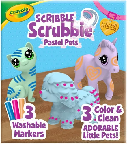 Miniatura 12 de Crayola Scribble Scrubbie Pets - Juego de recambio y expansión de marcadores - 24 marcadores lavables para niños, regalos para niñas y niños